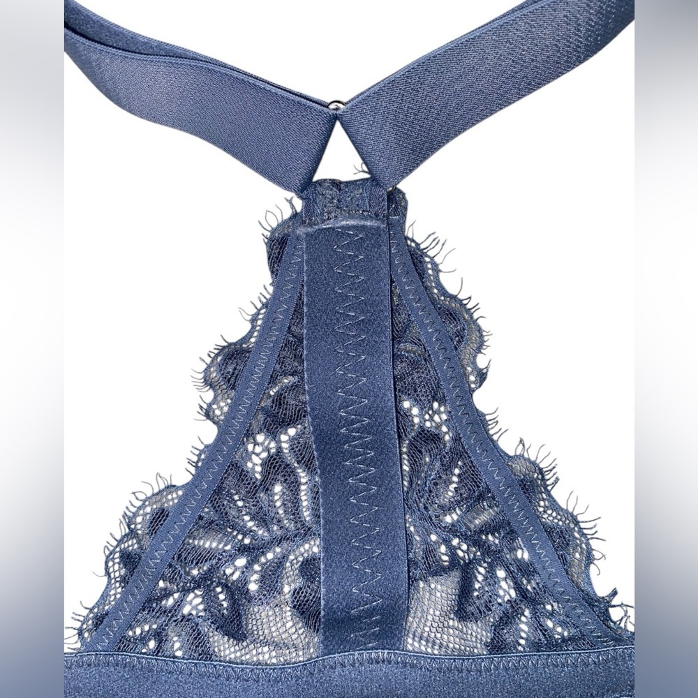 CACIQUE Intimates “Boost Plunge” Front Closure Racerback Bra NWOT Slate Blue 44D - Picture 4 of 8